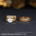 14K 10K Solid Gold Trendy Trio Color Trio Set 7mm Engagement Gold Jewelry Ring